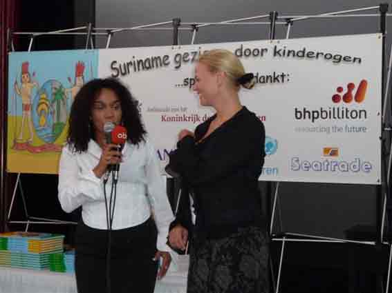 Liesbeth Roolvink <br>van sponsor Unicef Suriname 